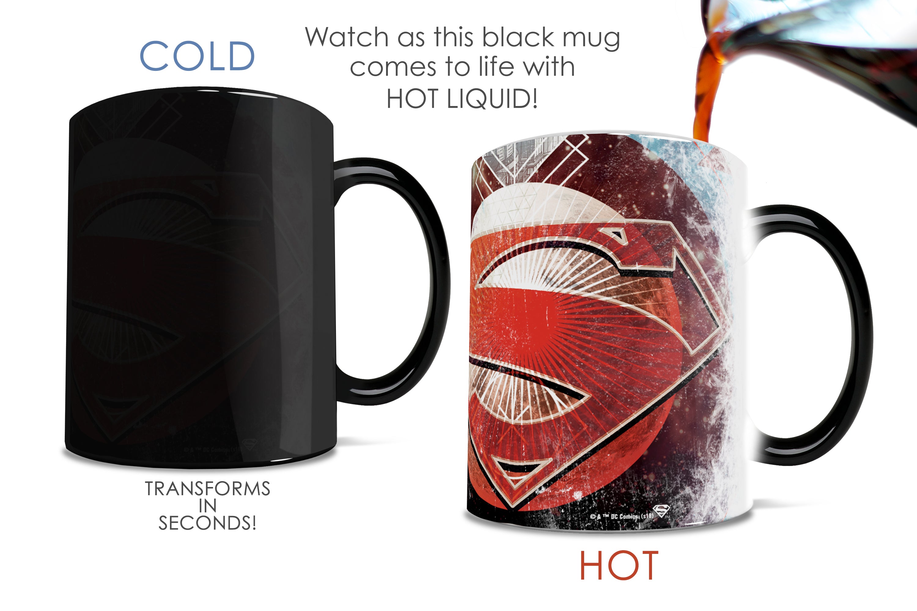 DC Comics (Superman - Geometric) Morphing Mugs®  Heat-Sensitive Mug MMUG863